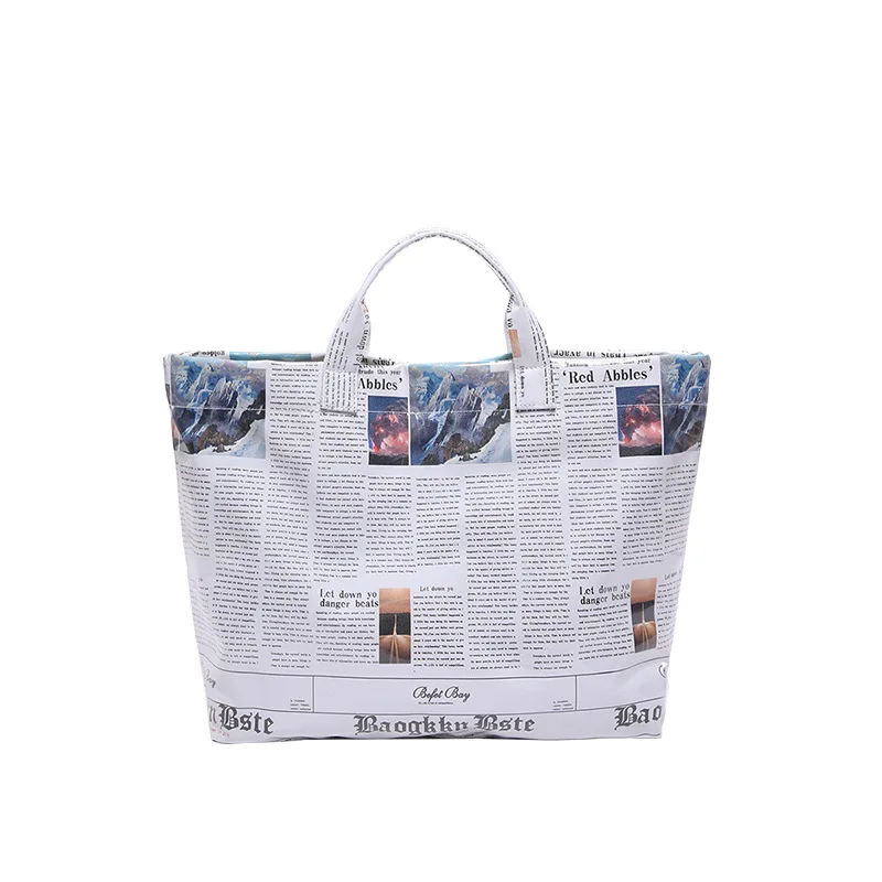 Fashion PVC Reusable Shopping Bag Women's Bag Eco Friendly London Shopper Bag Large Capacity Waterproof Handbag Totes Bags Brand view 5