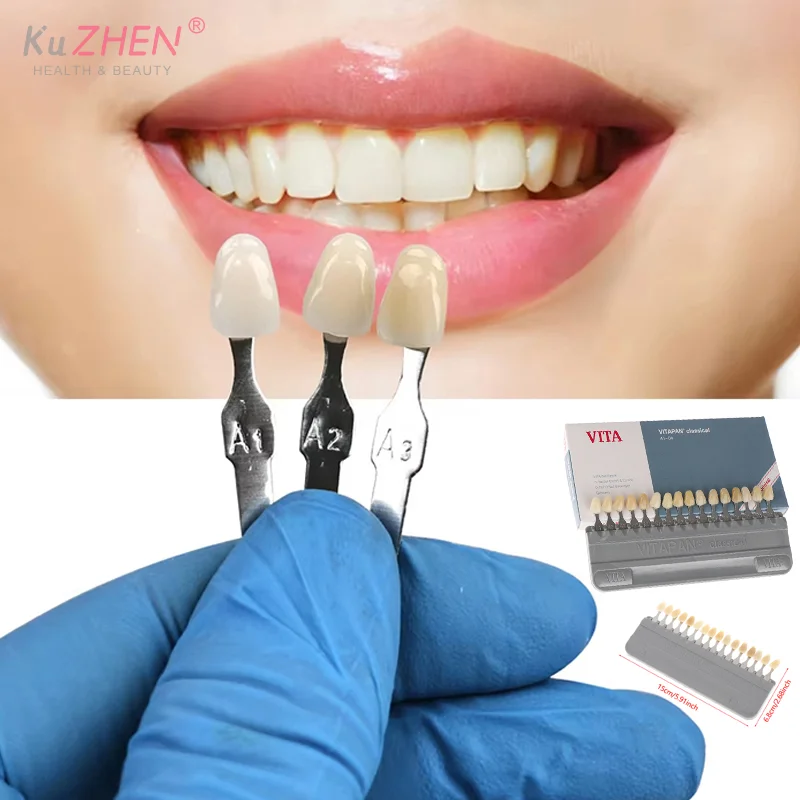 

16-цветная цветная пластина для зубов, средства для отбеливания зубов, средства для отбеливания зубов, руководство по моделью зуба, колориметрическая пластина, стоматологические цветные весы