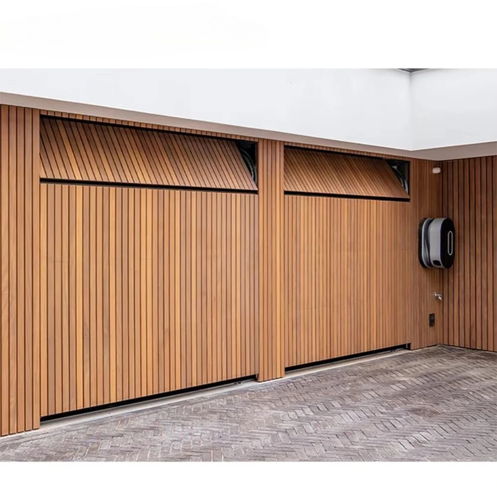 

Customized Modern Aluminum Sectional Folding Sliding Roll up Wood Grille Garage Doors for Home Villa Courtyard Use