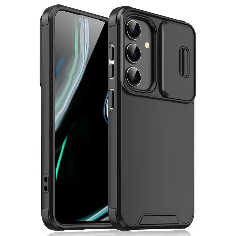 For Samsung S24 S23 S22 S21 S25 Ultra Plus Case Slide Camera Phone Cover For Samsung Galaxy S24 Ultra S23 FE S21 FE Armor Cases