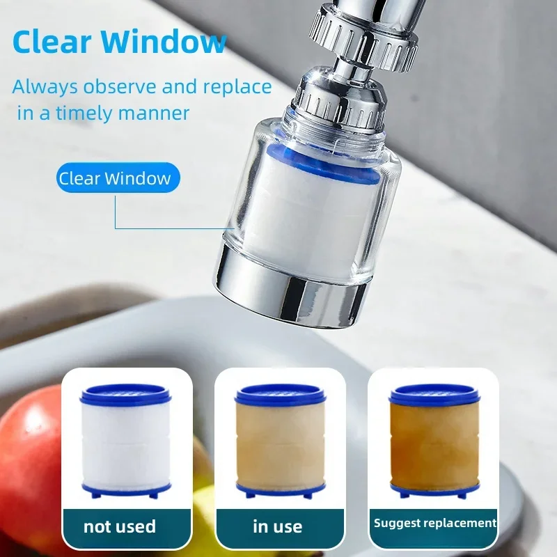 Faucet Filter Element Purifier Sprayer Head Household Water Purifier Filter Shower Remove Chlorine Heavy Metal Filtered