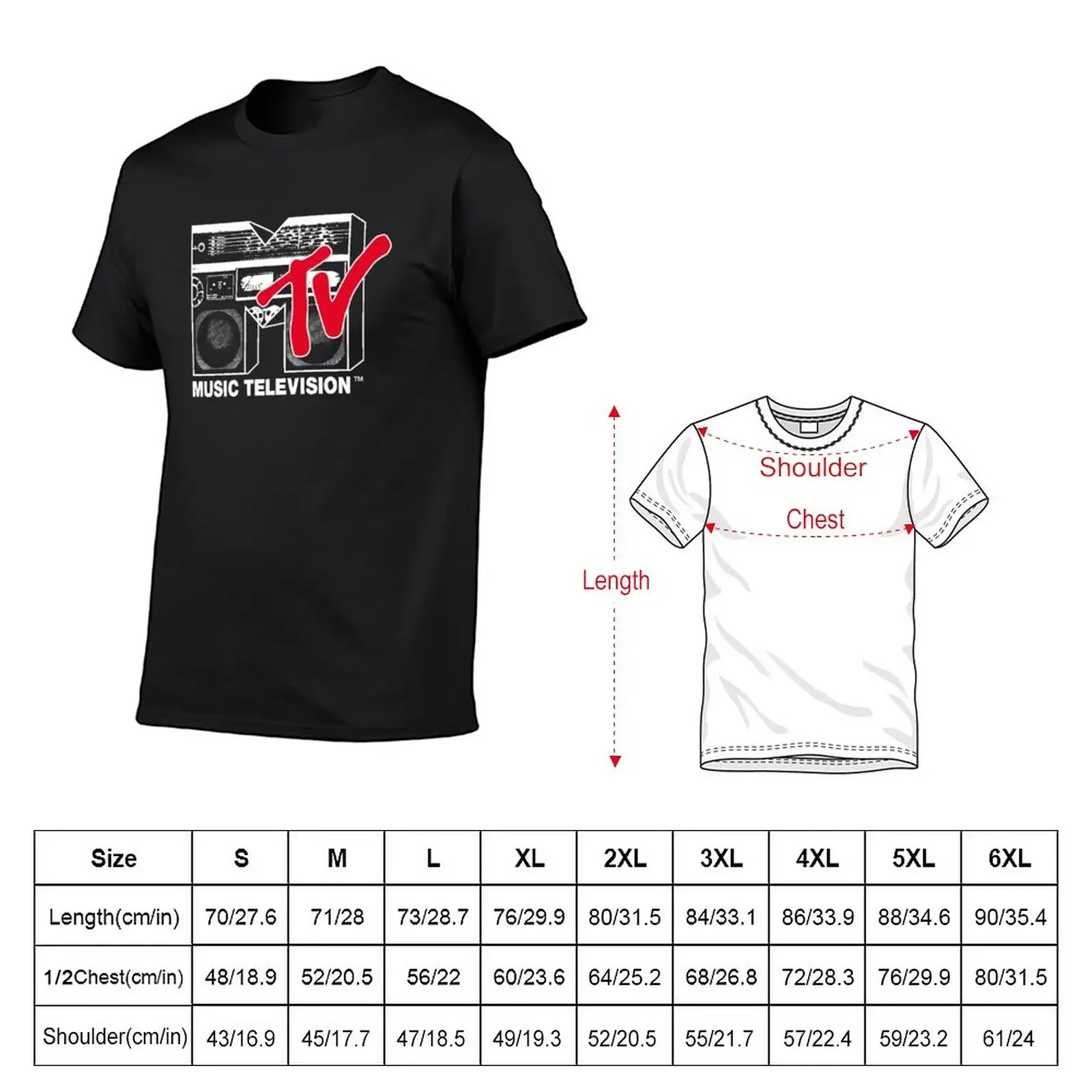 New MTV Boombox Music Television Logo T-Shirt quick drying t-shirt vintage t shirt funny t shirt Short sleeve tee men