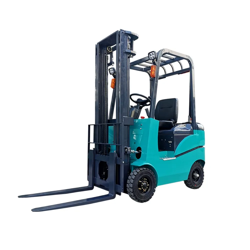 

Four wheel electric stacker loading and unloading forklift