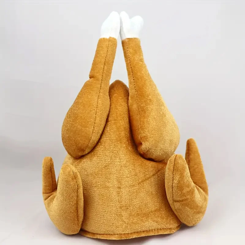 قطعة واحدة، قبعة ديك رومي محمصة، قبعة ممتعة لأزياء عيد الشكر للهالوين، مناسبة لمستلزمات حفلات أعياد الميلاد