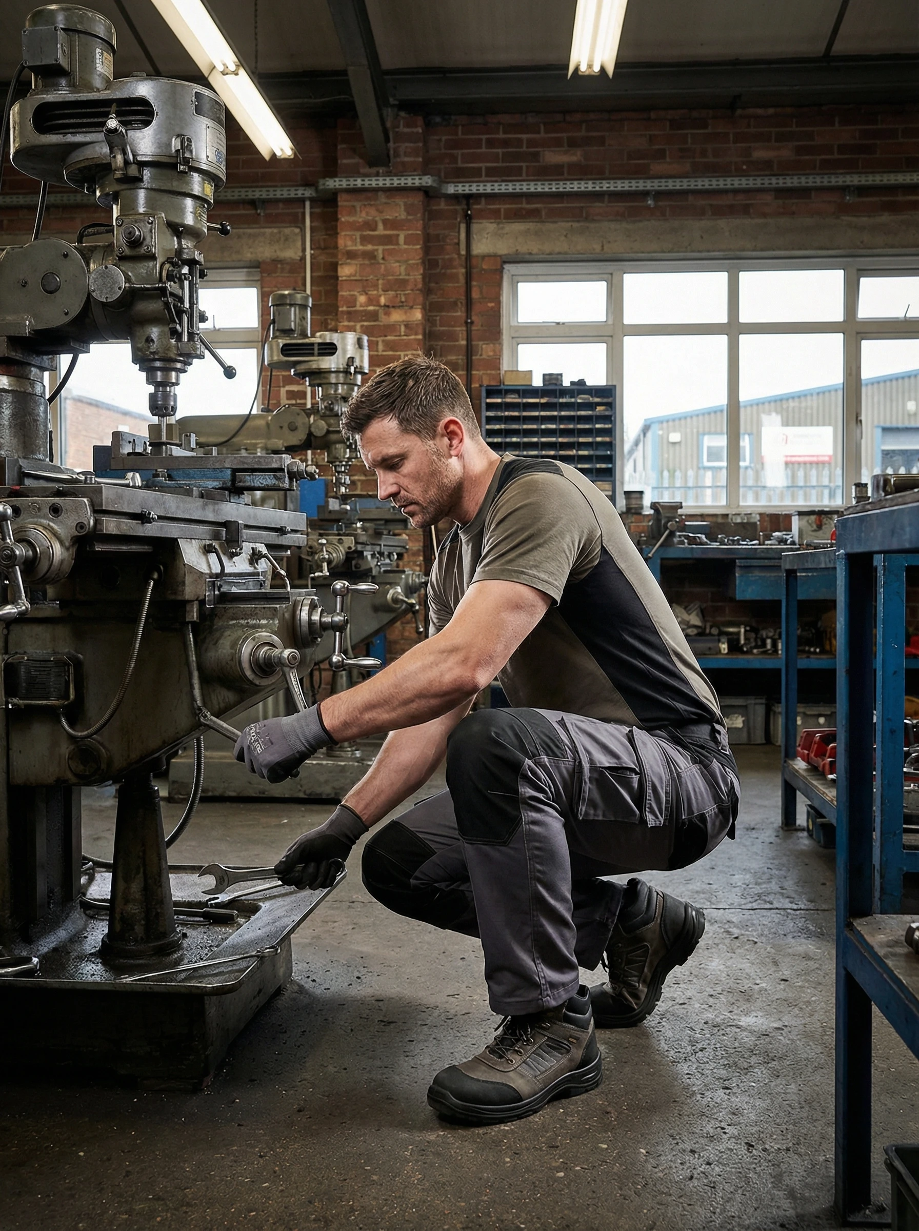Herren-Arbeitshosen für Schwere Beanspruchung, Nicht-Dehnbare Arbeitshosen mit Multifunktions-Taschen, Strukturierte Passform, Ideal für Bauarbeiten – Detail 7