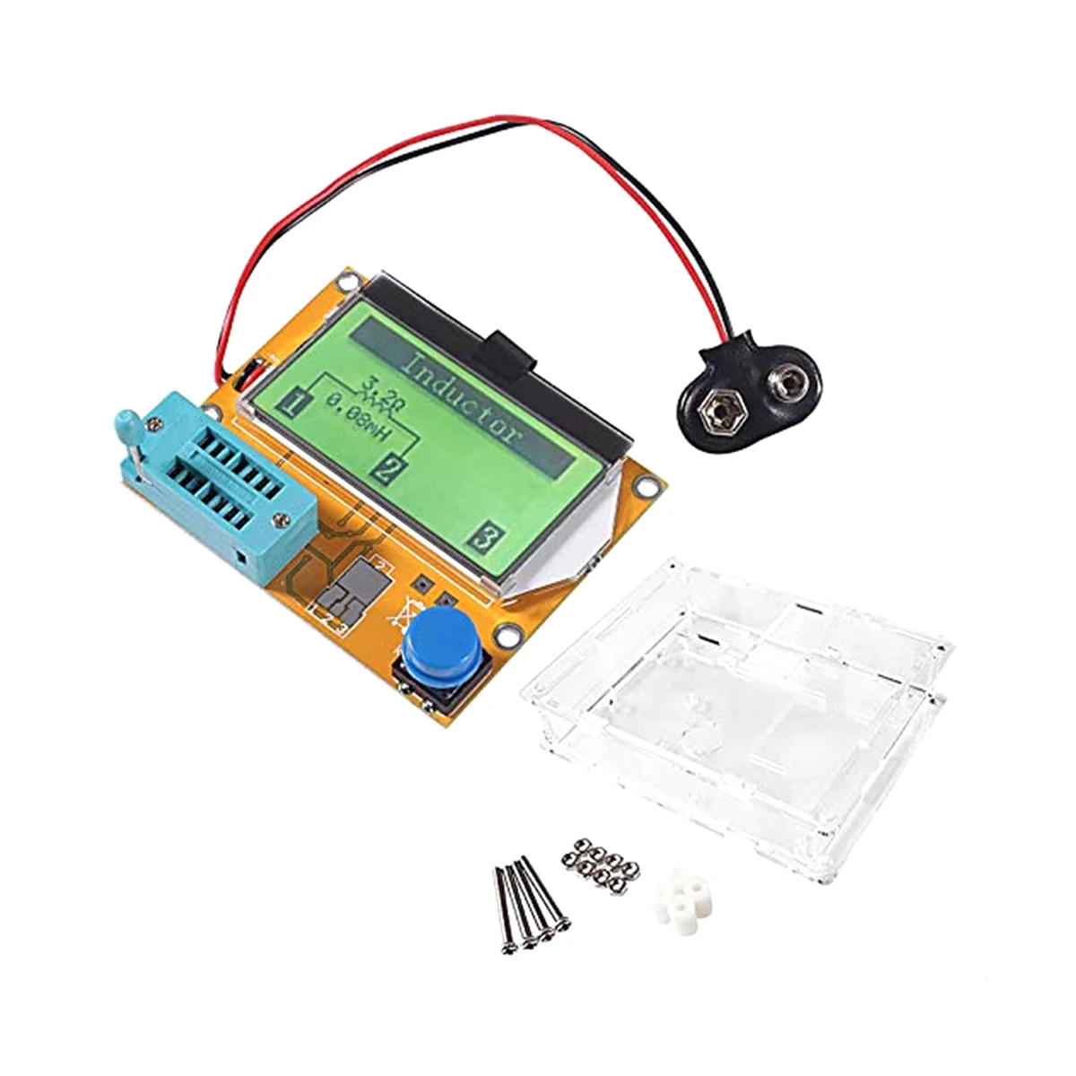 328ตัวทดสอบทรานซิสเตอร์แบบกราฟิก NPN PNP ไดโอด triode ตัวเก็บประจุ ESR ตัวตรวจสอบหน้าจอ LCD แบบโมสเฟท