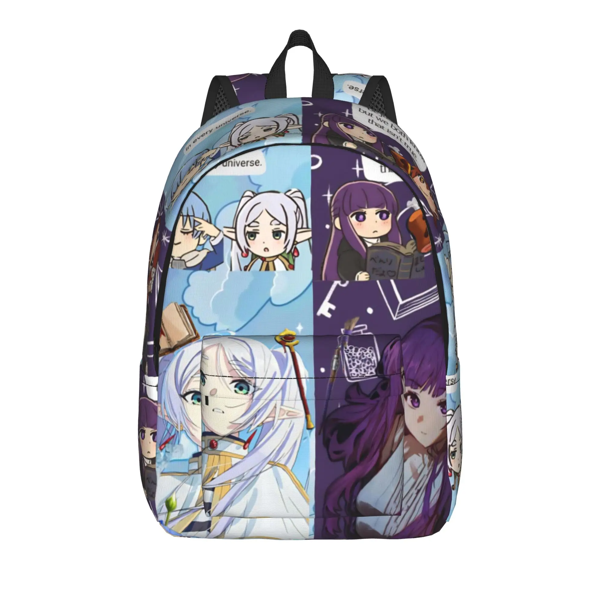 Frieren Anime Backpack for Men Women Casual Student Business Daypack Fern Friend Laptop Shoulder Bag Outdoor
