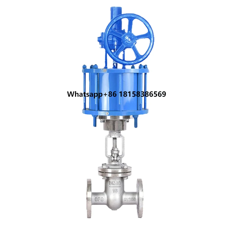 

Double Flange Pneumatic Operated Knife Gate Valve Stainless Steel Clas150 4inch Pneumatic Actuator Air Control Knife Gate Valve