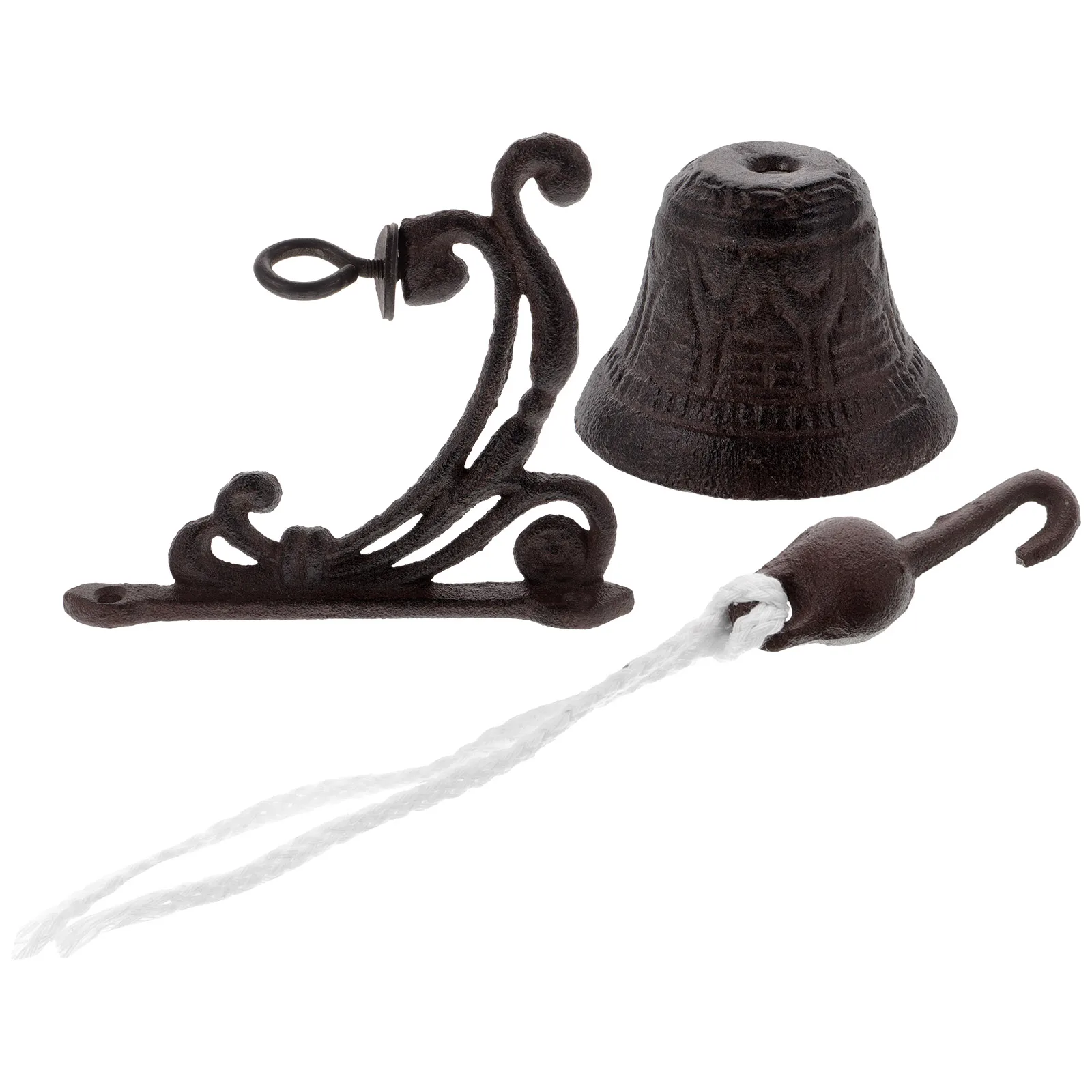 

1pcs Doorbell Decoration Rustic Bells 3D Farmhouse Iron Ornament Outdoor Cast Iron Shaking Wall Mounted Retro Vintage Door