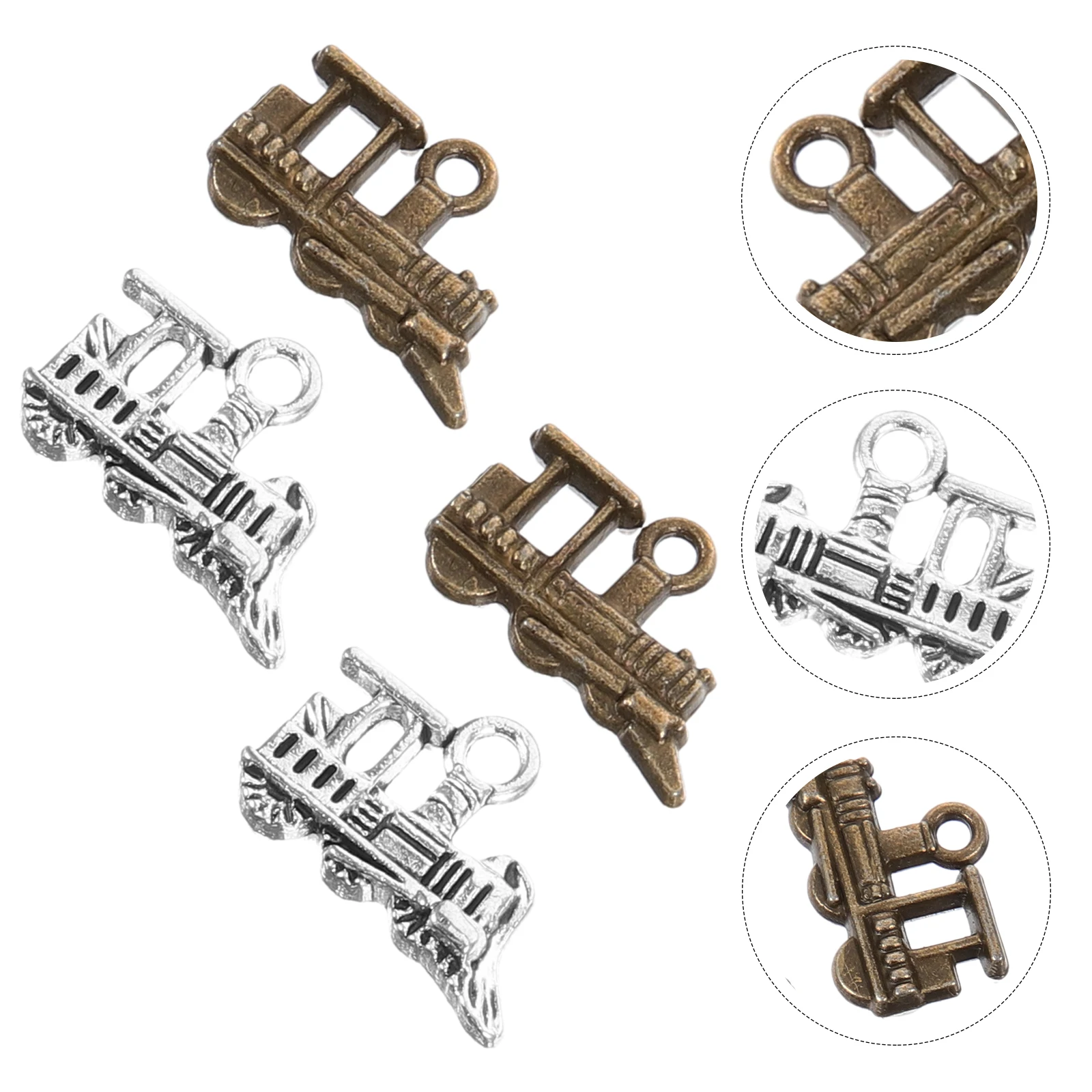 

60pcs Retro Train Alloy Pendant Charm Jewelry Making DIY Charms Durable Stylish Necklace Bracelet Keychain Decorative