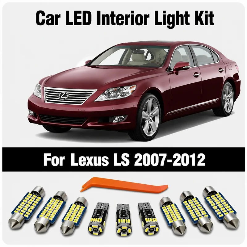 21Pcs LED Interior Reading Map Door Plate Light Kit For Lexus LS LS460 LS460L LS600h LS600hL 2007 2008 2009 2010 2011 2012
