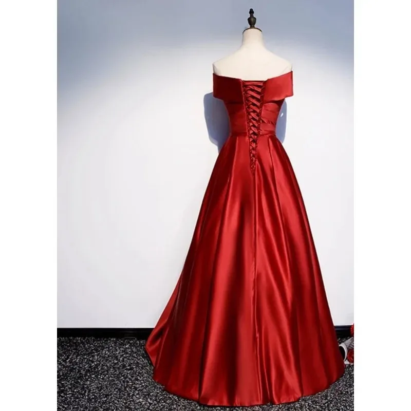 Длинные платья для выпускного вечера с v-образным вырезом и открытыми плечами, атласное платье длиной до пола, длинные элегантные платья для выпускного вечера