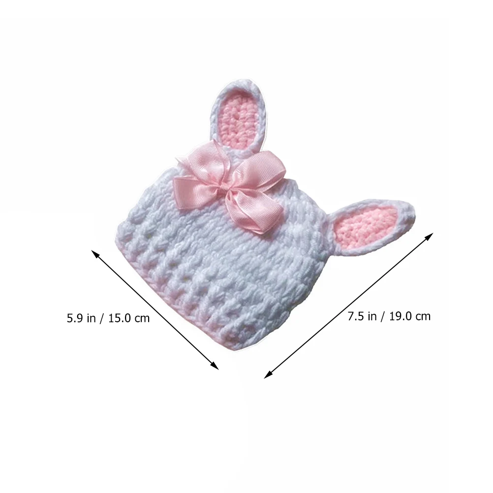 

1 Set Fashionable Newborn Photo Outfit Crochet Rabbit Prop for Baby Photography