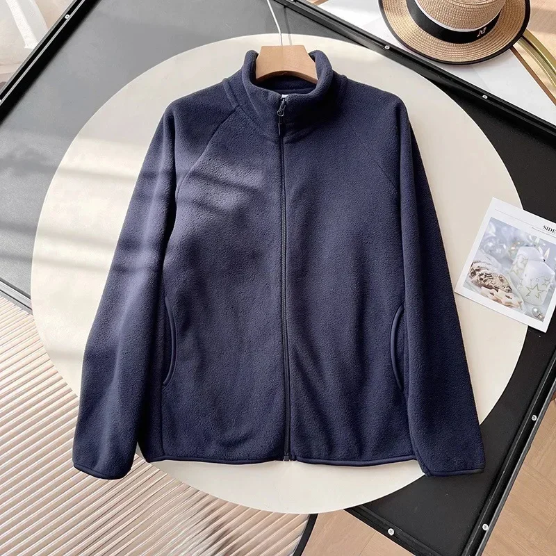 Children's Long Sleeve Fleece Jacket Women's Clothing Zippered Up Coat for Cold Weather Smart Casual Style New Arrival 2024