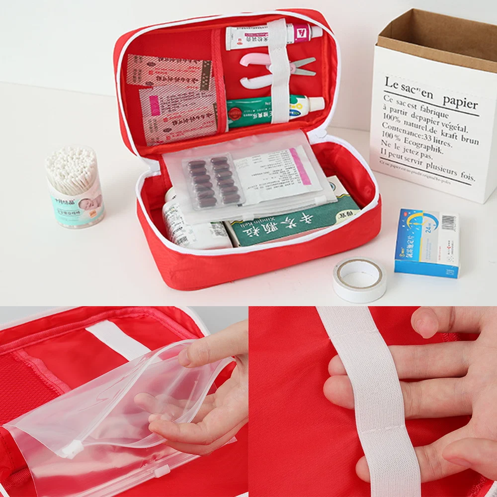 Scatola di immagazzinaggio del pronto soccorso della borsa medica di emergenza per il Kit di sopravvivenza della medicina dell'attrezzatura di campeggio portatile di viaggio all'aperto dell'automobile della famiglia