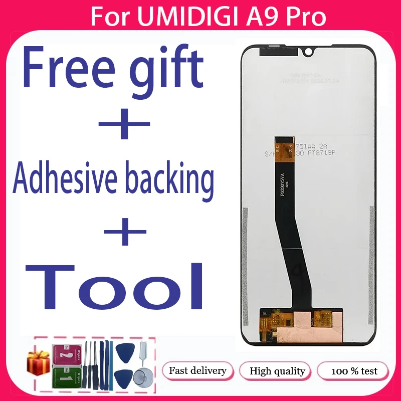 For UMIDIGI A9 Pro+ LCD Display + Touch Screen+Free adhesive backing+Tool