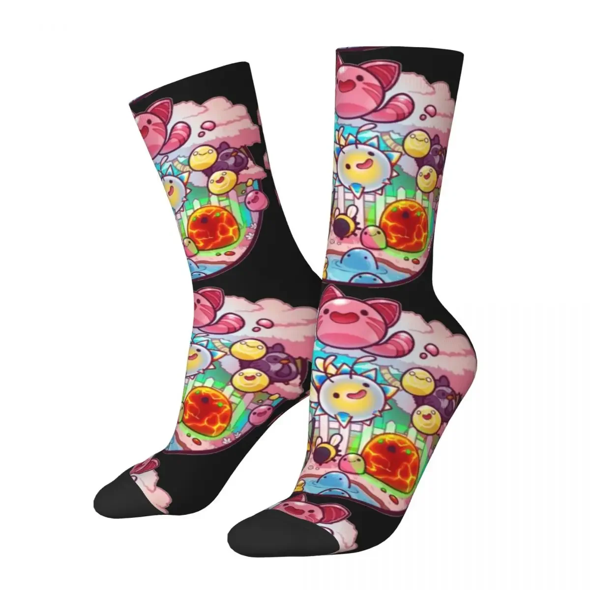 Funny Crazy Compression Sock for Men Air Conditioning Stanchion Hip Hop Harajuku Slime Rancher Game Happy Quality Pattern Sock