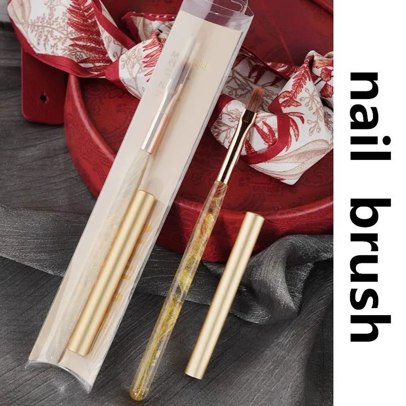 2 نمط مسمار أومبير فرشاة مسمار الفن اللوحة فرشاة قلم التدرج اللون الاكريليك مسمار قلم رسم