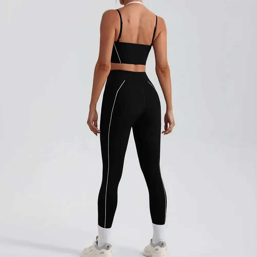 Mulheres leggings de yoga com bolsos ginásio esportes atléticos leggins calças de treinamento elástico treinamento treino exercício collants ternos