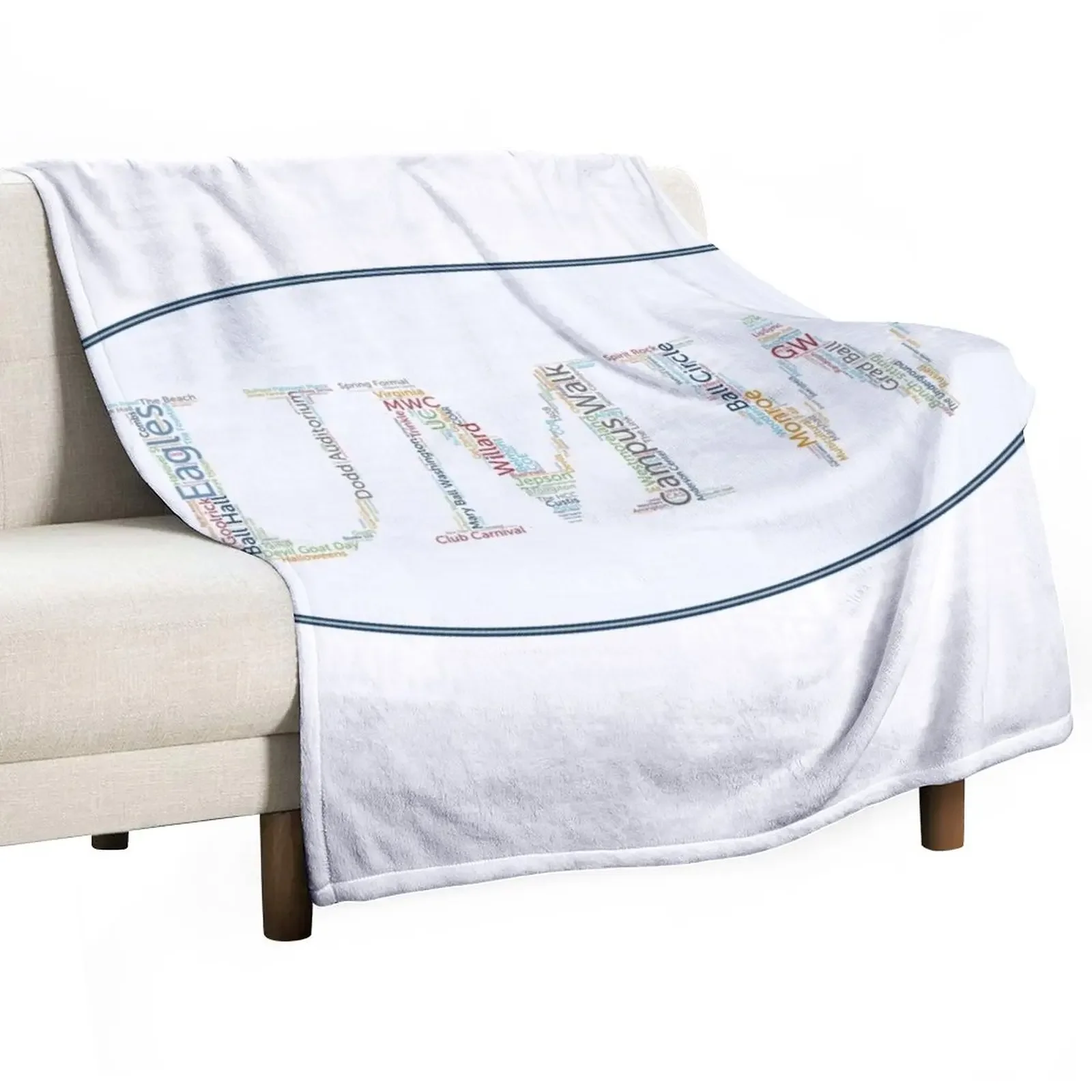 

UMW in Words Throw Blanket halloween Sofas Designers Blankets