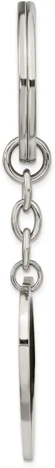 Stainless Steel Engravable Polished Heart Key Chain