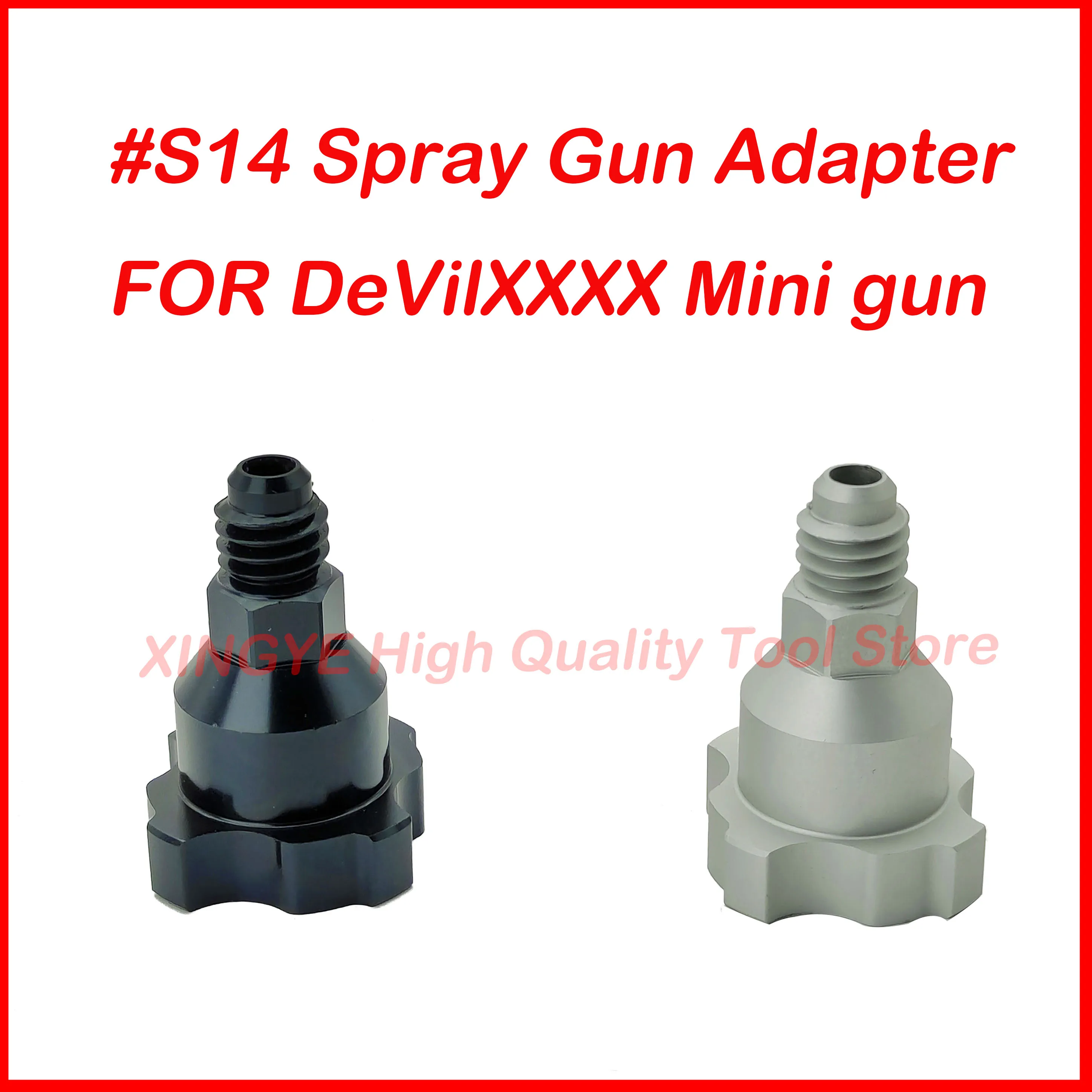 Seckill Manufacturer MINI Spray Gun Adapter #S14 26053 7/16 Inch Male Connector For DeVilXXXX Mini Guns Disposable Measuring Cup