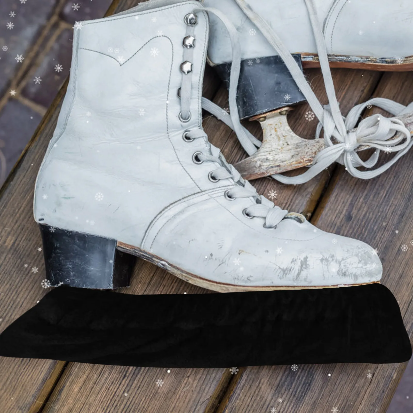 

Ice Skate Blade Covers Black Anti-Rust Moisture Absorbing Protectors Durable Guards For Skates Shoes Hockey Accessories Team