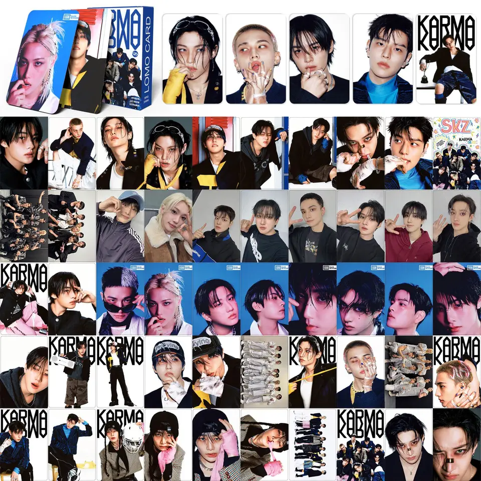 55 piece Stray Kids album KARMA small card postcard SKZOO Huang