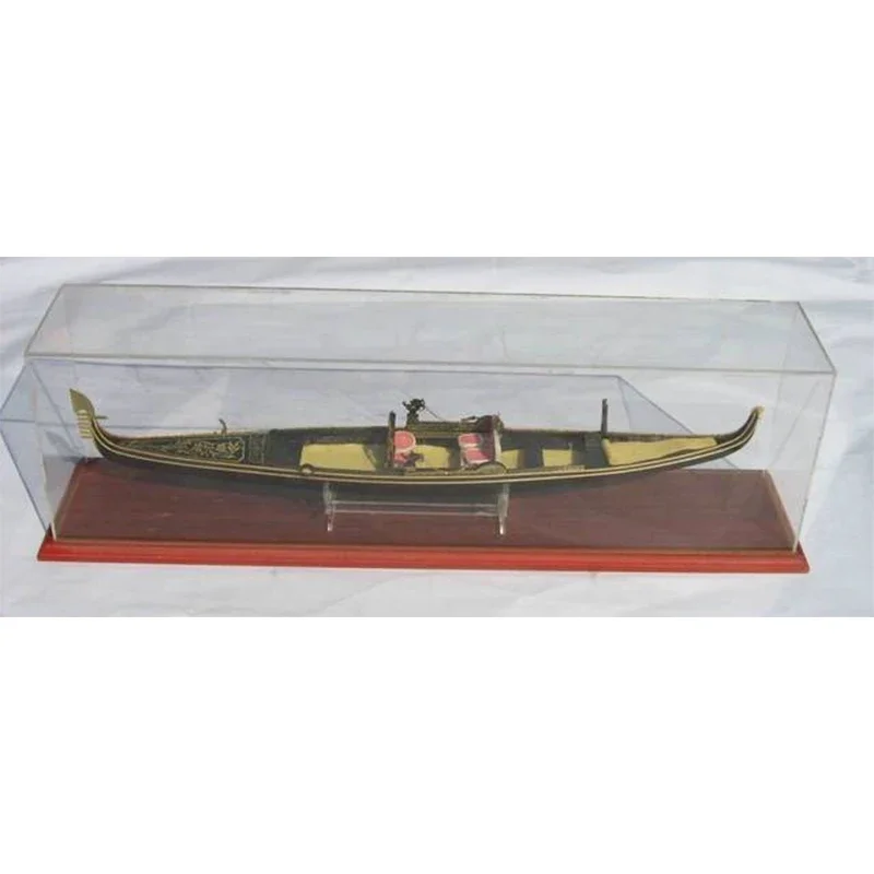 Kit de montagem de modelo de navio de madeira sólida 1/20 casamento veneza iate gentola presente de casamento diy coleção de brinquedos de montagem adulto