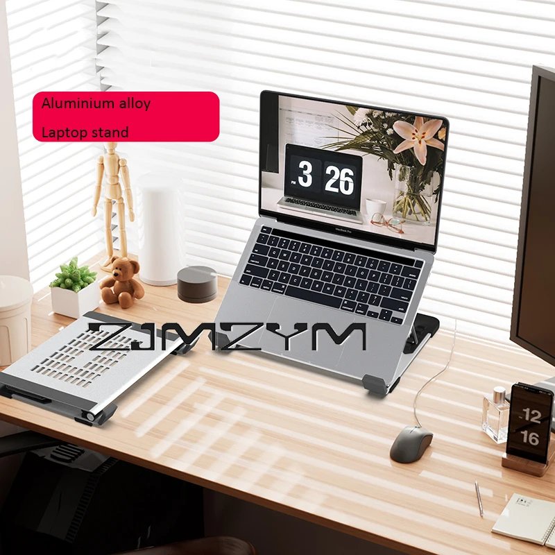 1Pcs Aluminum Laptop Stand Multi-gear Adjustable Lifting Desktop Folding Office Laptop Cooling Holder