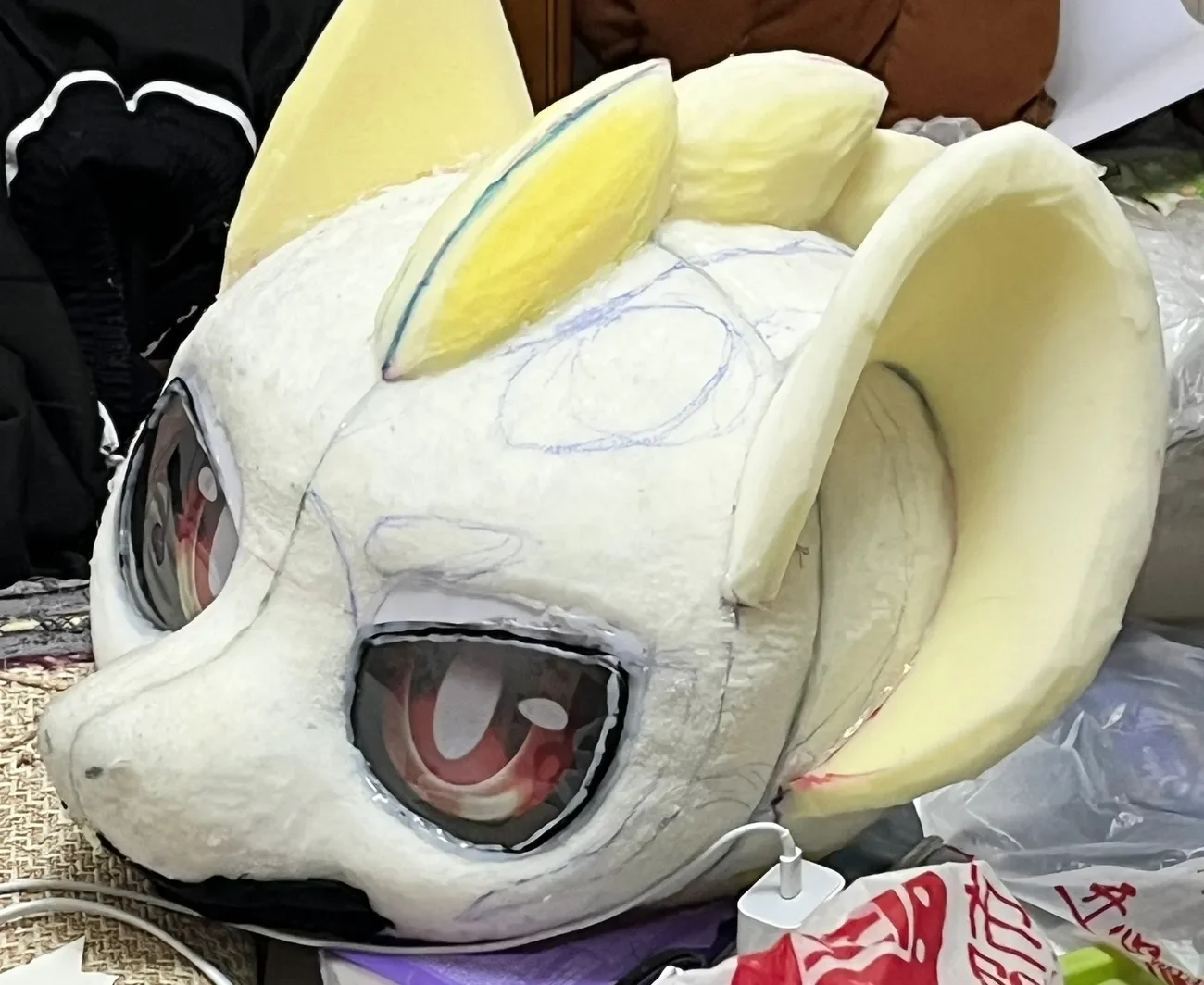 عيون Fursuit المطبوعة لقناع Kigurumi Base Mask Kemono Fursuit Mask Cosplay