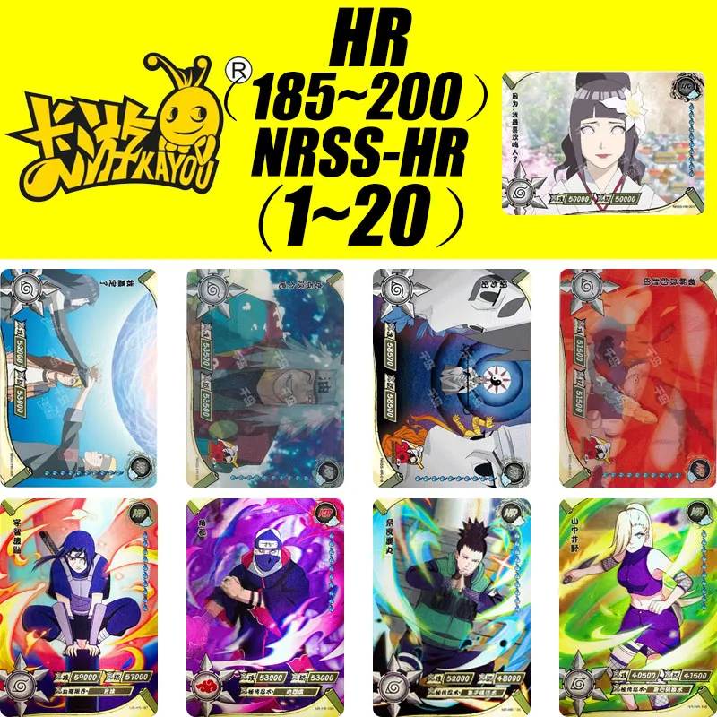 Kayou HR Card 185~200 Series NRSS-HR Card 1~20 Series Naruto Jiraiya Uchiha Madara Hatake Kakashi Christmas Birthday Gift Toys