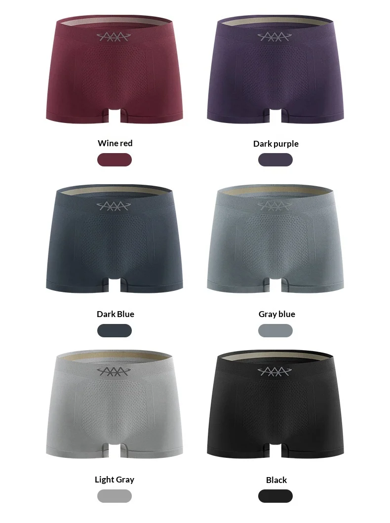 1 Stück Nahtlose Unterwäsche Herren Boxershorts Hochelastische Unterhose Atmungsaktive Slips Sexy Slim Lingerie Eng anliegende Trunks – Detail 5