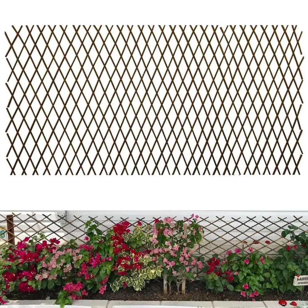 Garden Trellis Expandable Plant Support Willow Lattice Fence Telescopic Wooden Landscaping Fence Courtyard Garden Gorgeous