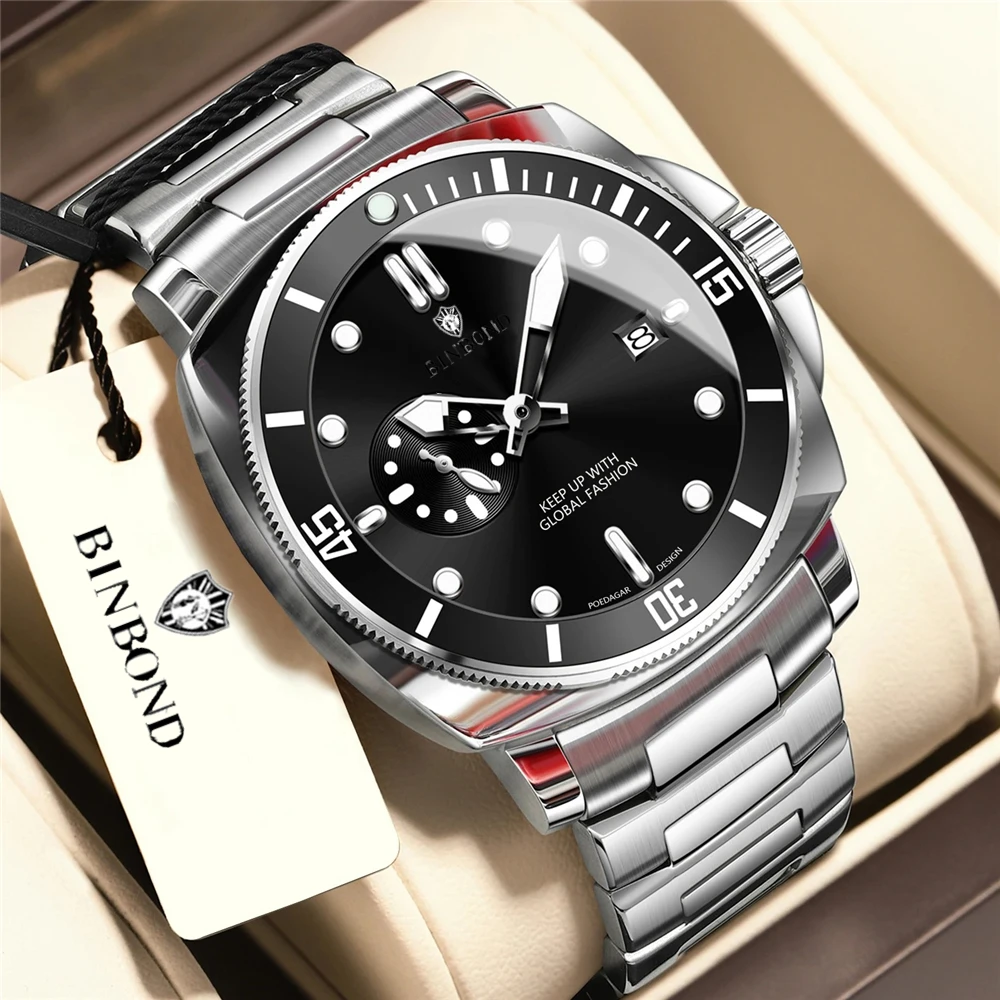 Reloj Fashion Quartz Wristwatches New Digital Dial Blue Chornograph Watch Men Sports Automatic Watches Mens Gifts For Man Clock