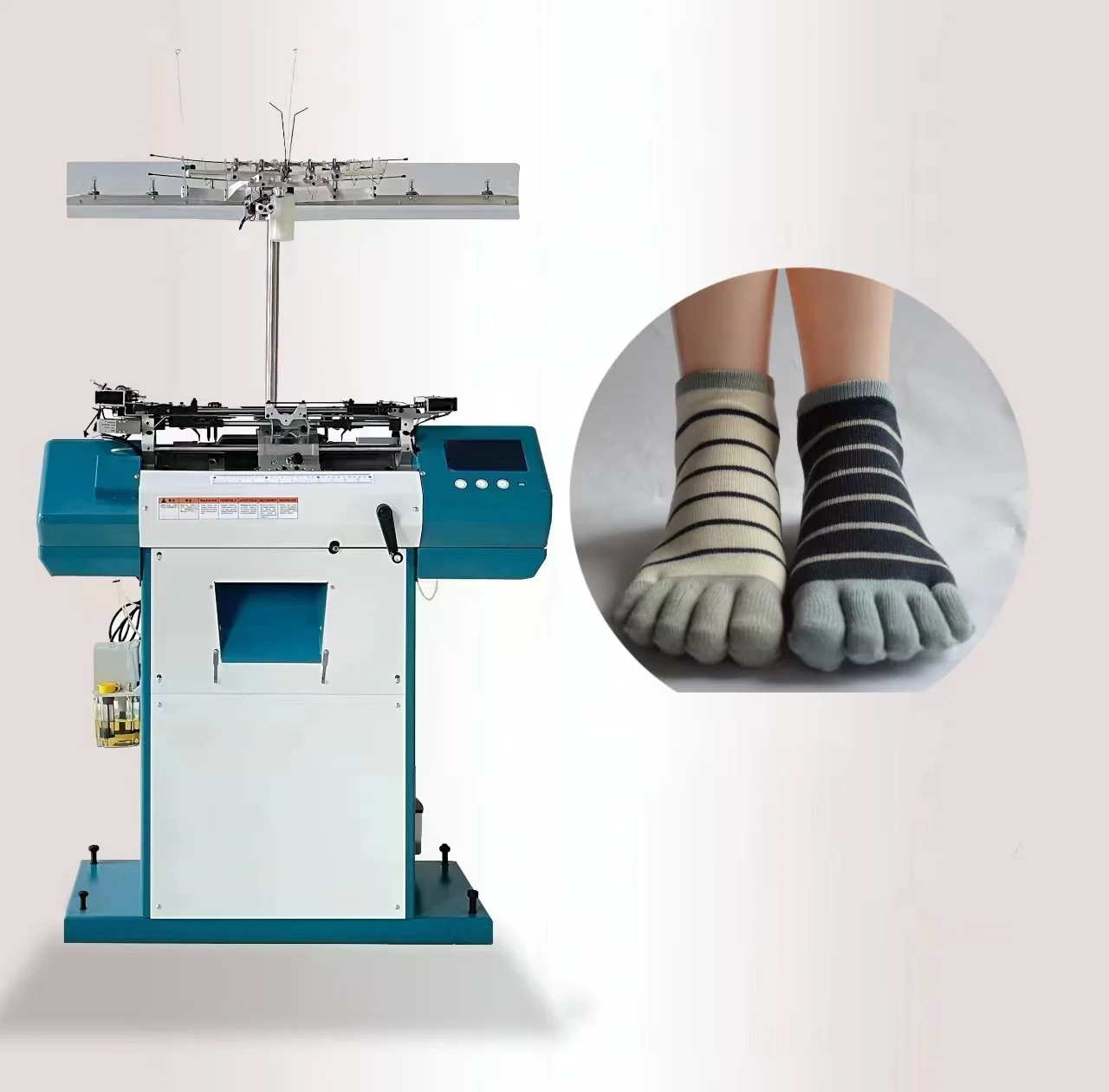 (2026) Advanced 10G Fully Computerized Hosiery Machine One-Time Molding Five-Toes Socks Knitting Machine for Glove Making