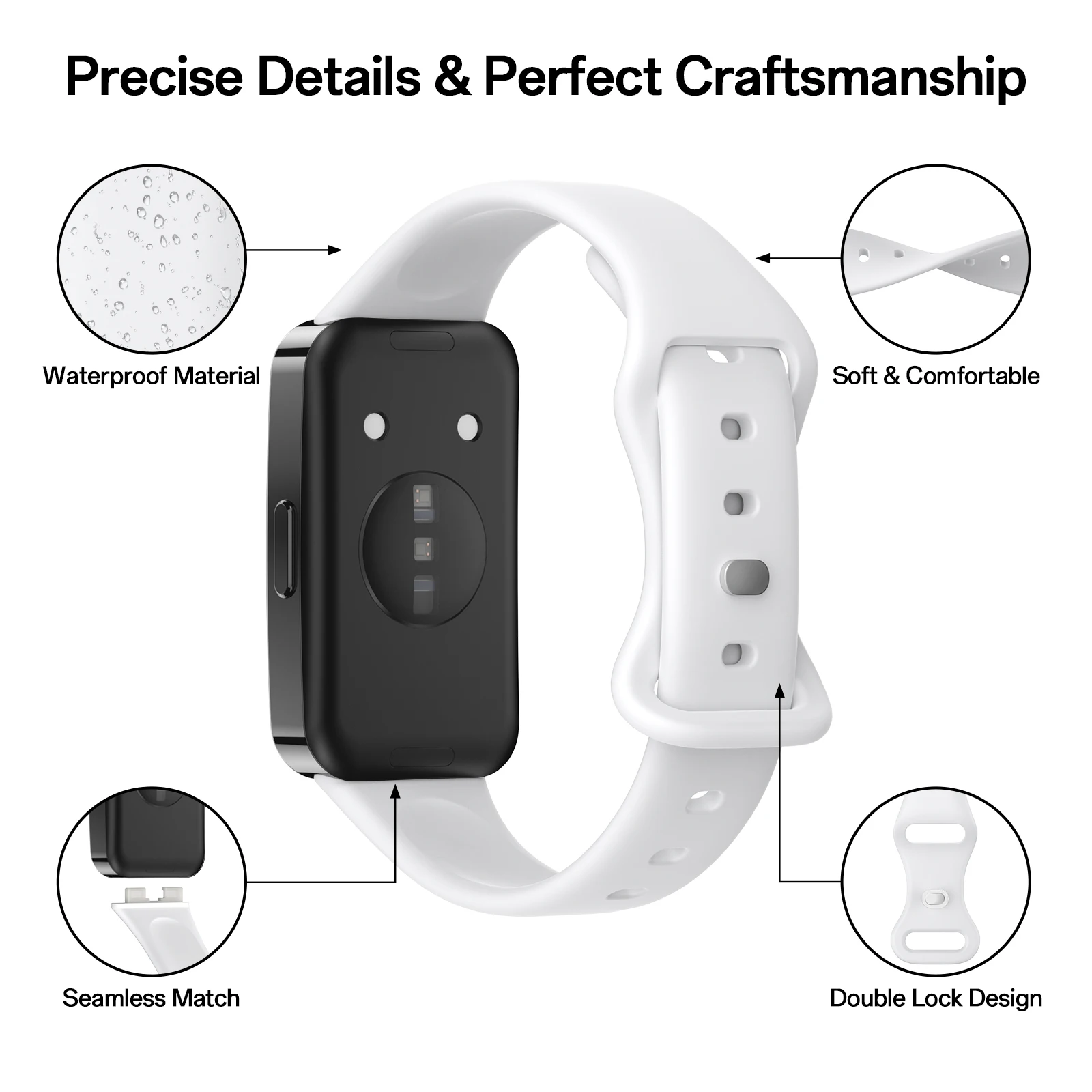 Soft Silicone Strap For Huawei Band 9 8 Sport Breathable Watchband Replacement Wristband for Huawei Band 9 8 Bracelet Accessory