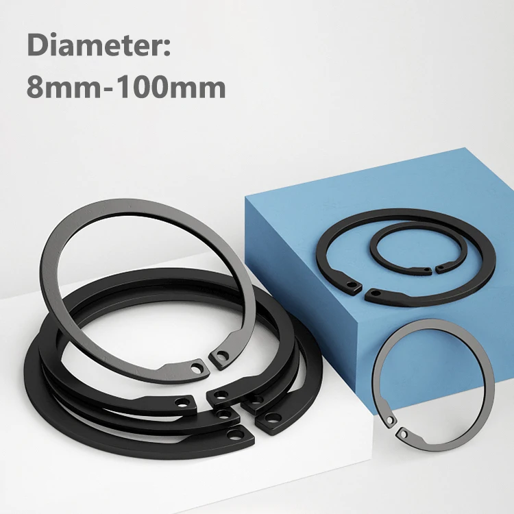 65Mn Spring Steel External Circlips 8mm-100mm C-Type Shaft Retaining Snap Rings for Bearings Machinery Industrial Hardware