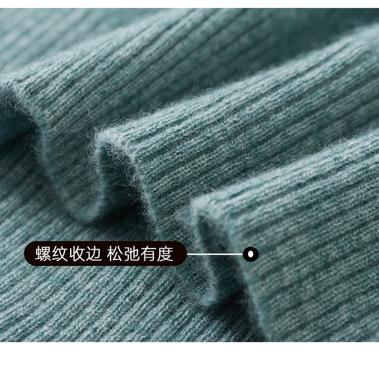 LHZSYY 100%Merino Wool Hot Cardigans Men Lapel Pullover Long Sleeve POLO Neck Sweaters Loose Tops Knit Clothing Large Size Shirt