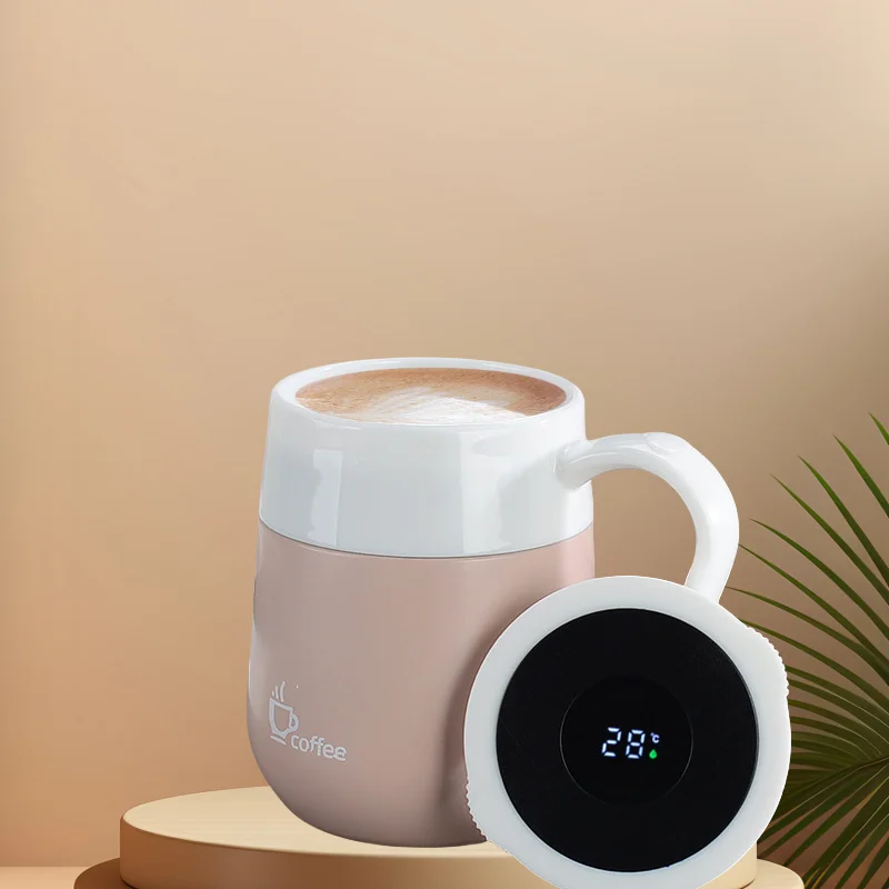 

Stainless Steel Vacuum Insulated Coffee Mug With Temperature Display Suitable For Coffee, Tea Home Office Use