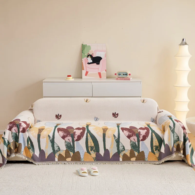 

Designer Sofa Cover 3-Seater - Cat Proof Reversible Living Room Couch Slipcover