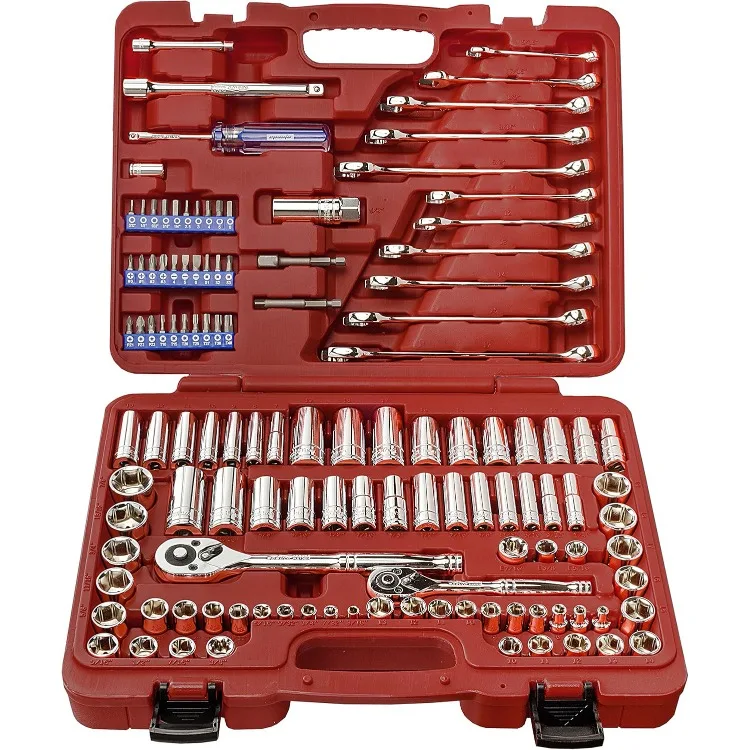 

Mechanics Tool Set Drive Socket Wrench Ratchets, SAE/Metric, 122-Piece