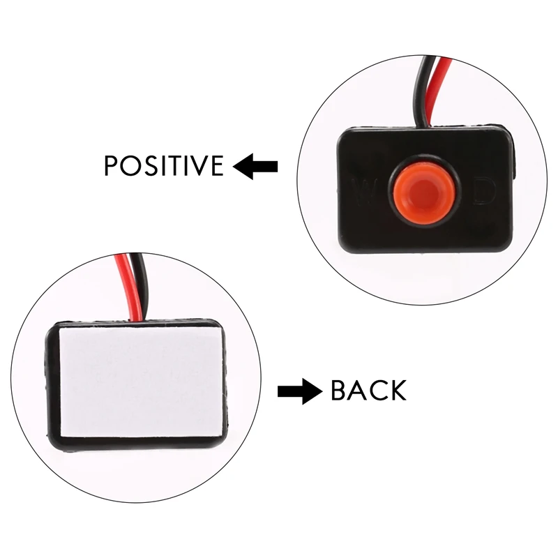 DC?12V2A Adhesive base push button momentarily action wired switch for automobiles