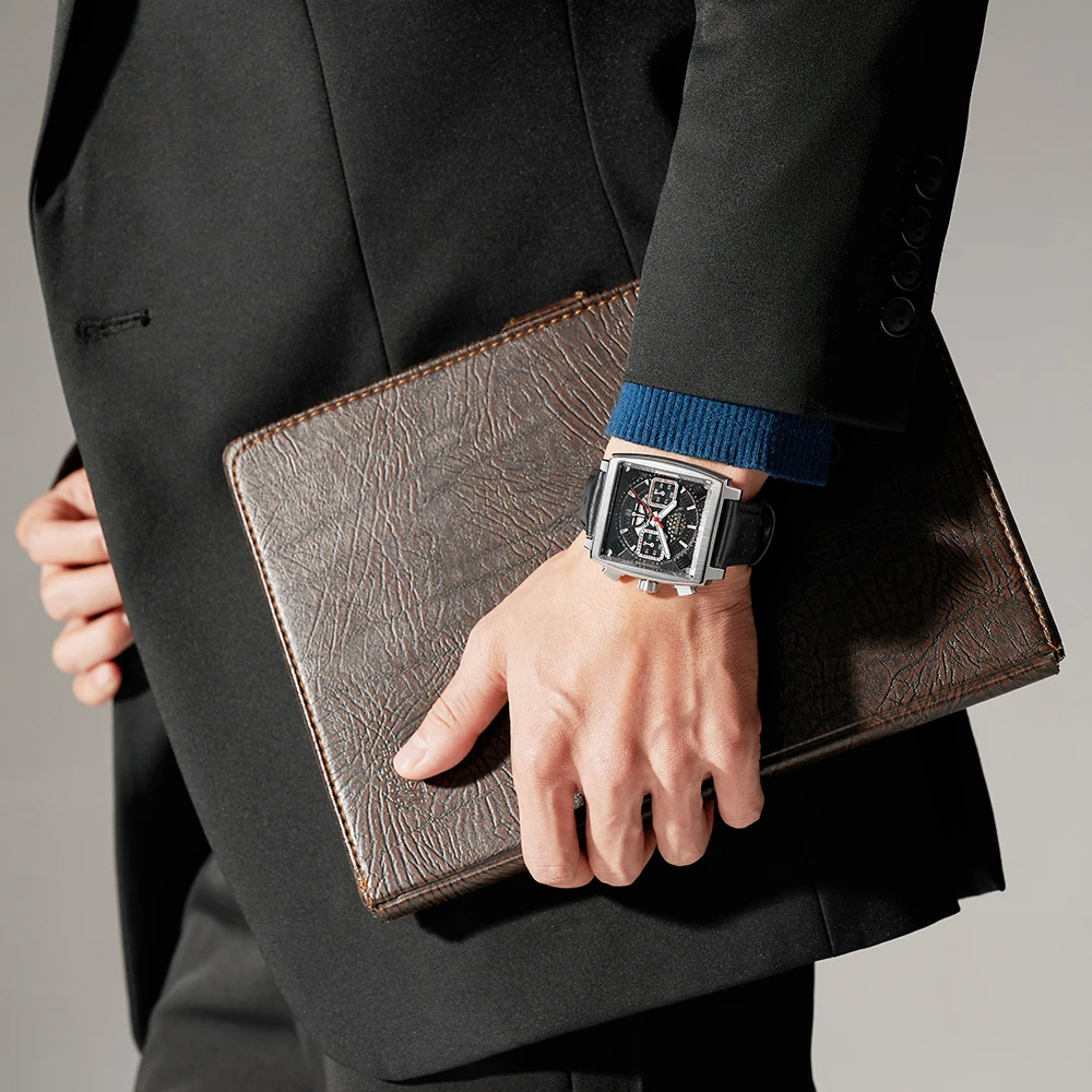 남성용 기계식 시계 다기능 크로노그래프 7750 시계 40mm 사파이어 스포츠 방수 손목시계 (7750 무브먼트)