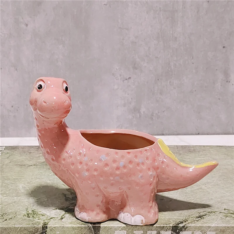 Cartoon Dinosaur Succulent Pot Cute Home Decor Flower Pot Creative Flower Shape Plant Pot Ceramic Pots for Flowers