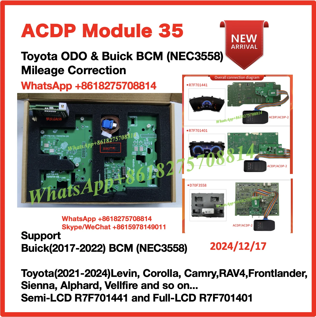 Yanhua Mini ACDP Module 35 for Toyota R7F71401/ R7F71441 ODO meter and Buick BCM (NEC3558) Mileage KM correction