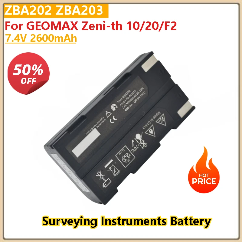 

7.4V 2600mAh ZBA202 ZBA203 Battery for GEOMAX Zeni-th 10/20/F2 GNSS Surveying Instruments High Quality