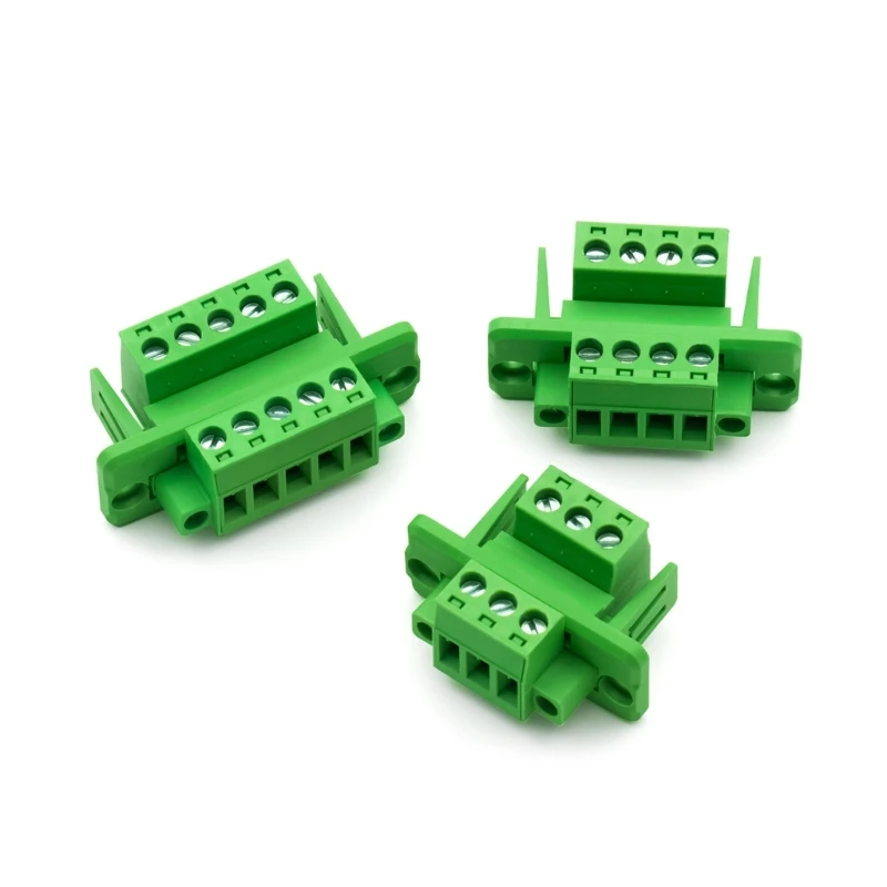 Solderless Push in Terminals with Flange Fixed Panel 5.08Mm Through Wall Terminals Block for Home and Industrial Use