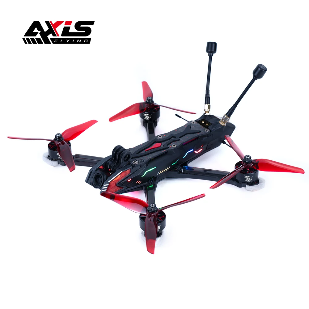 

Дрон Axisflying MANTA5 Pro FPV с бесщеточным двигателем, профессиональным пультом управления O3, камерой 2K QHD и передачей видео на 10 км для фотосъемки