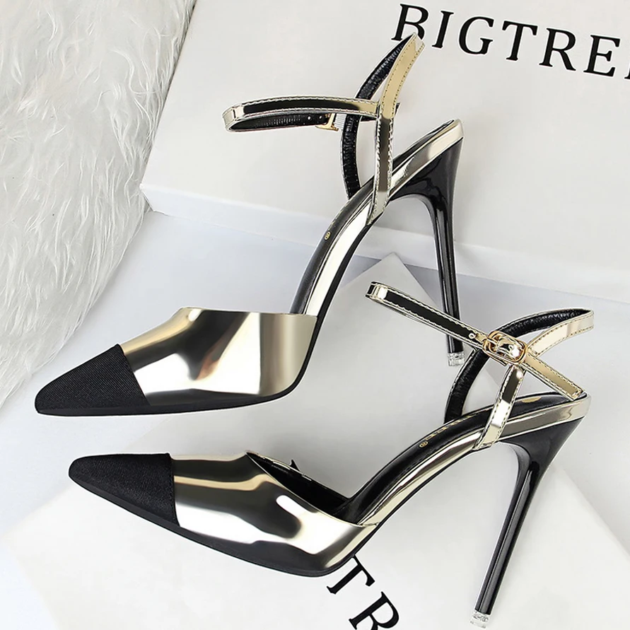 BIGTREE Shoes Women\'s Sandals Pointed Toe High Heels Women Stiletto Summer High-heeled Sandals Ladies Party Shoes Sexy Pumps